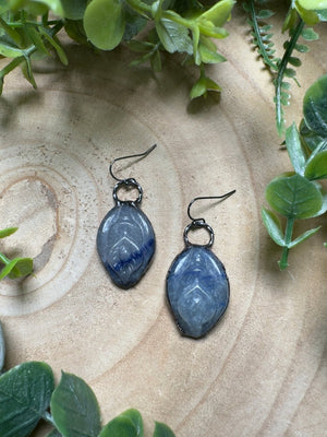 Blue Aventurine Yoni Earrings by Copper Ashes