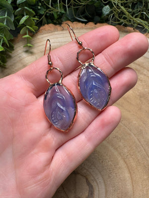 Blue Opalite Yoni Earrings by Copper Ashes