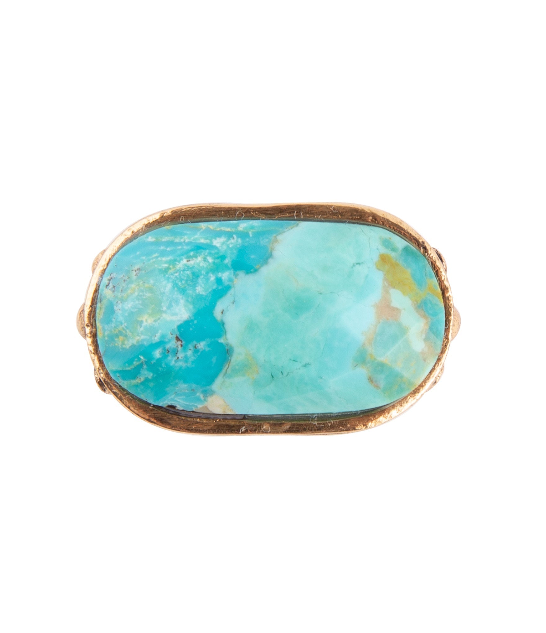 Blue Turquoise Oval Statement Ring detail view by Barse Jewelry