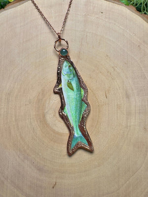 Bluefish and Green Aventurine Necklace by Copper Ashes