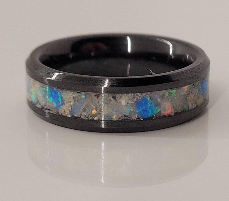 The Blue Angel Memorial Ring by Cotton Street Art Company, handmade jewelry detail photo 5