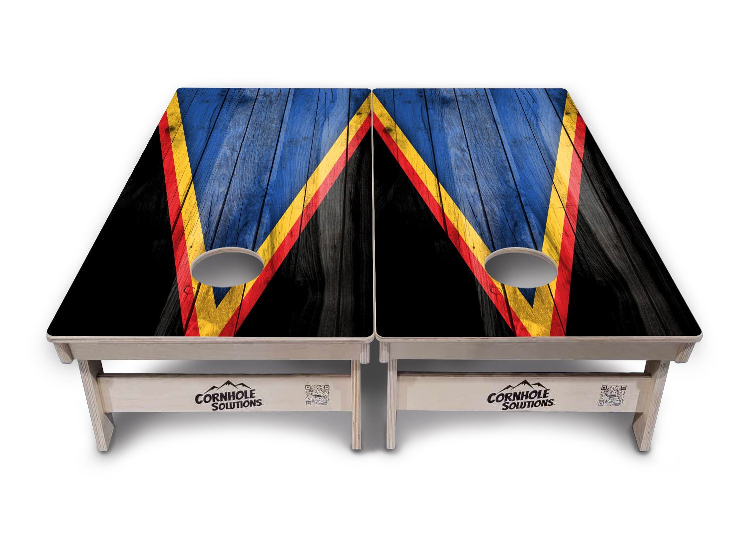 Team Color Triangle Cornhole Boards - Professional Tournament Series