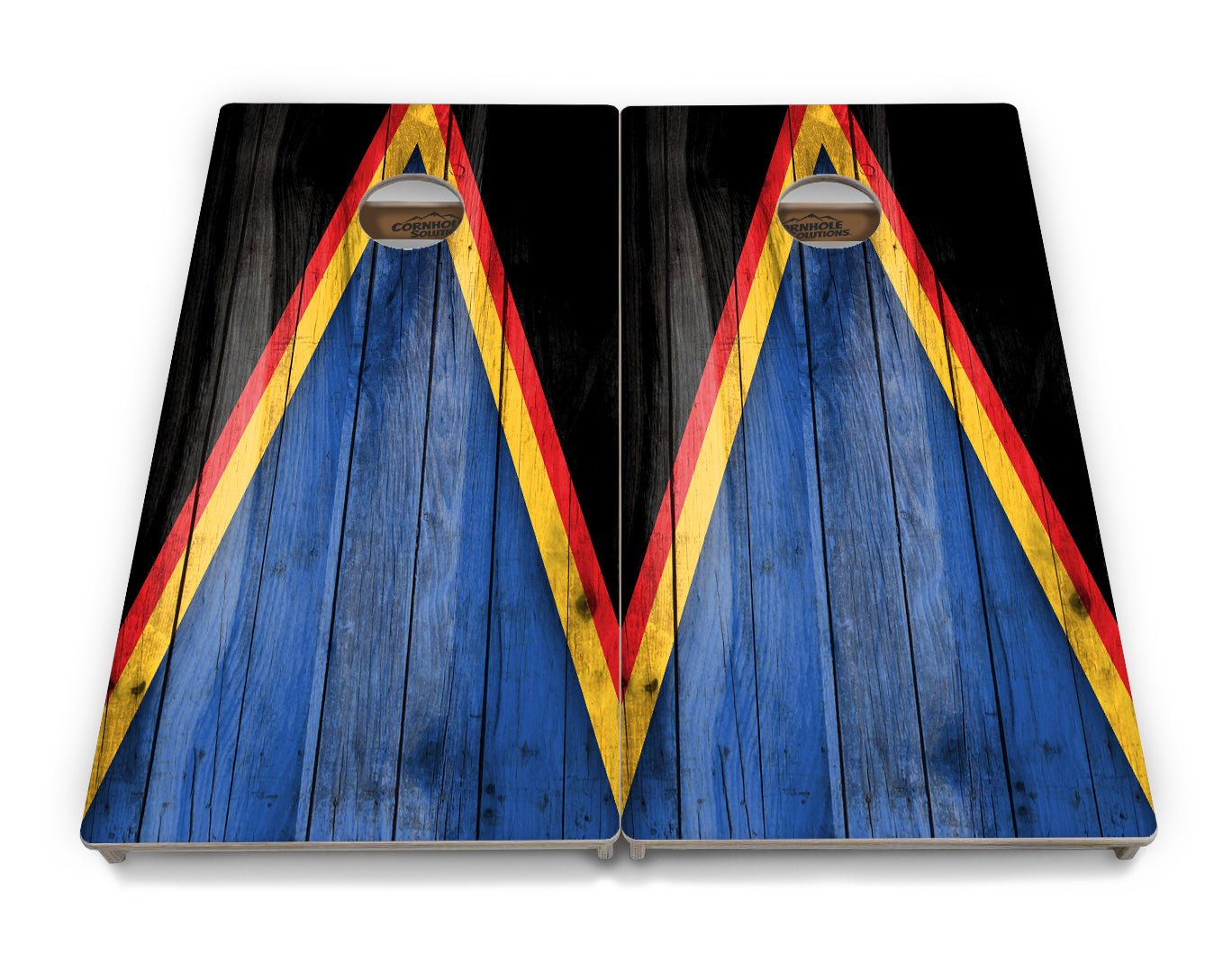 Team Color Triangle Cornhole Boards - Professional Tournament Series