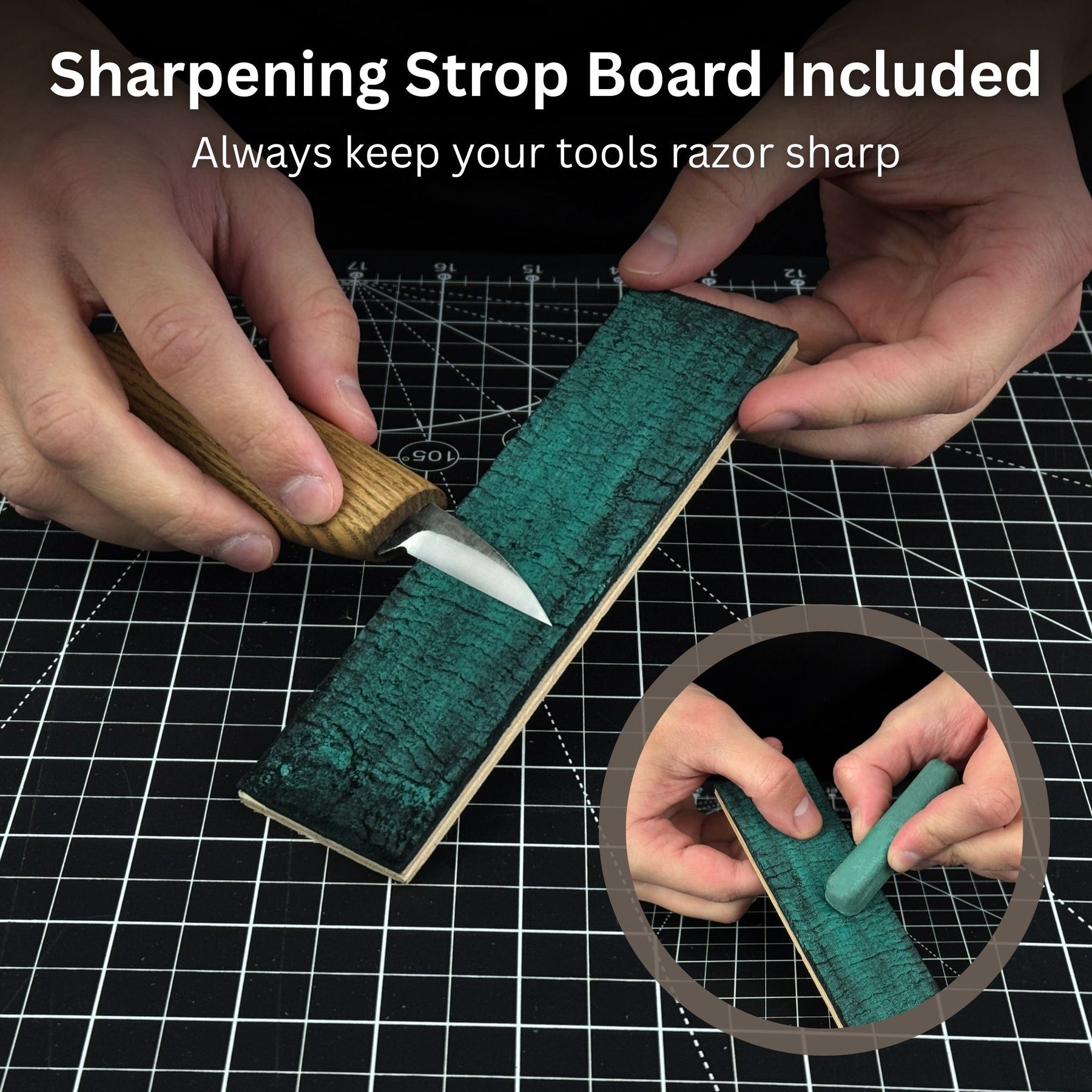 Boar Carving Kit - Complete Starter Whittling Kit for Beginners, Adults, Teens, and Kids detail view by Sharky Forged Steel