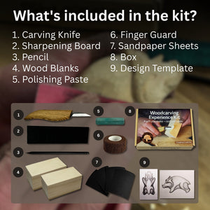 Boar Carving Kit - Complete Starter Whittling Kit for Beginners, Adults, Teens, and Kids detail view by Sharky Forged Steel