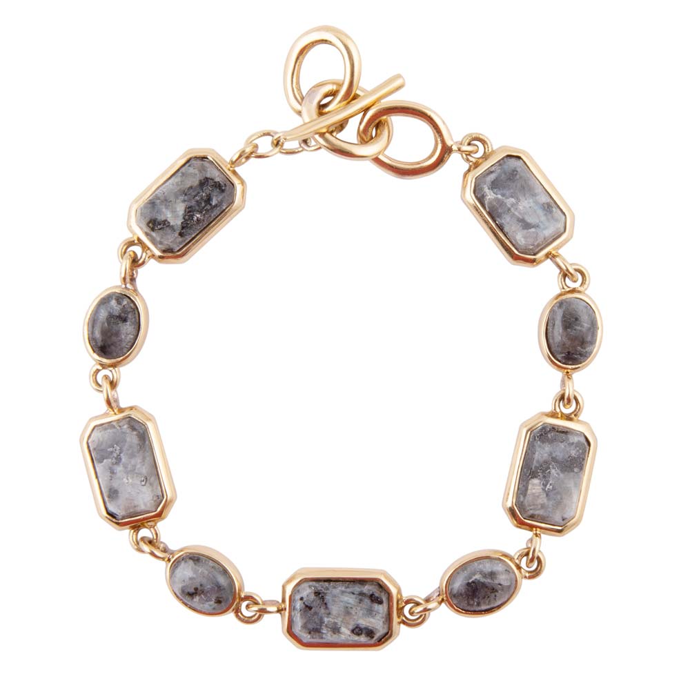 Bold Labradorite and Bronze Toggle Bracelet by Barse Jewelry