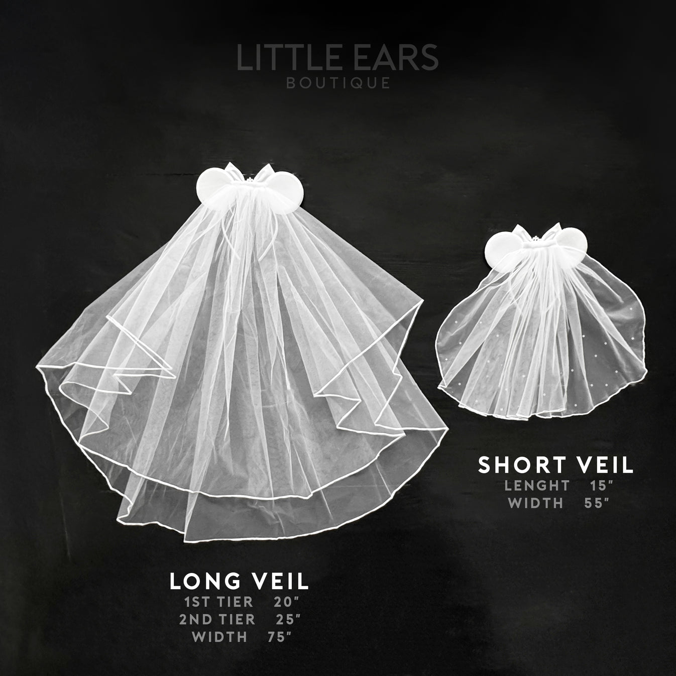 Bride Sparkle Ears by Little Ears Boutique, headbands detail photo 3