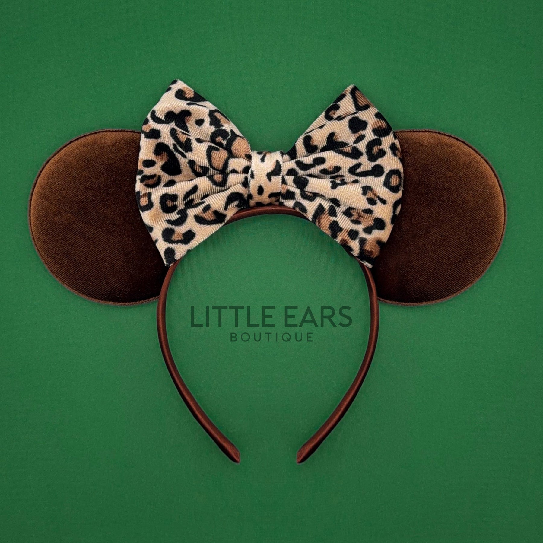 Safari & Brown Velvet Ears by Little Ears Boutique, original artwork main product photo
