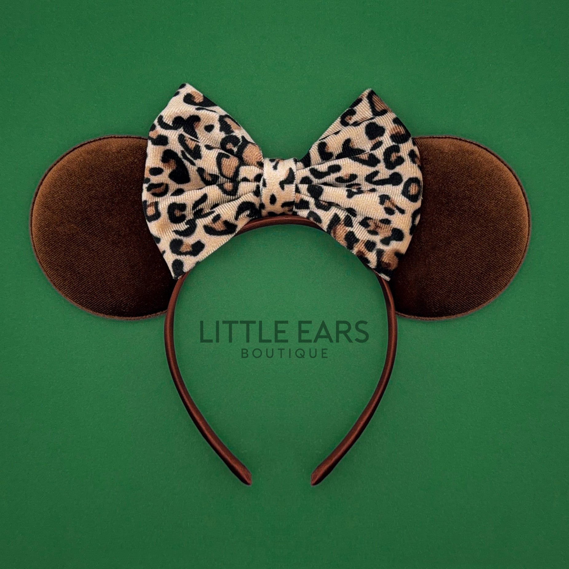 Safari & Brown Velvet Ears by Little Ears Boutique, original artwork main product photo