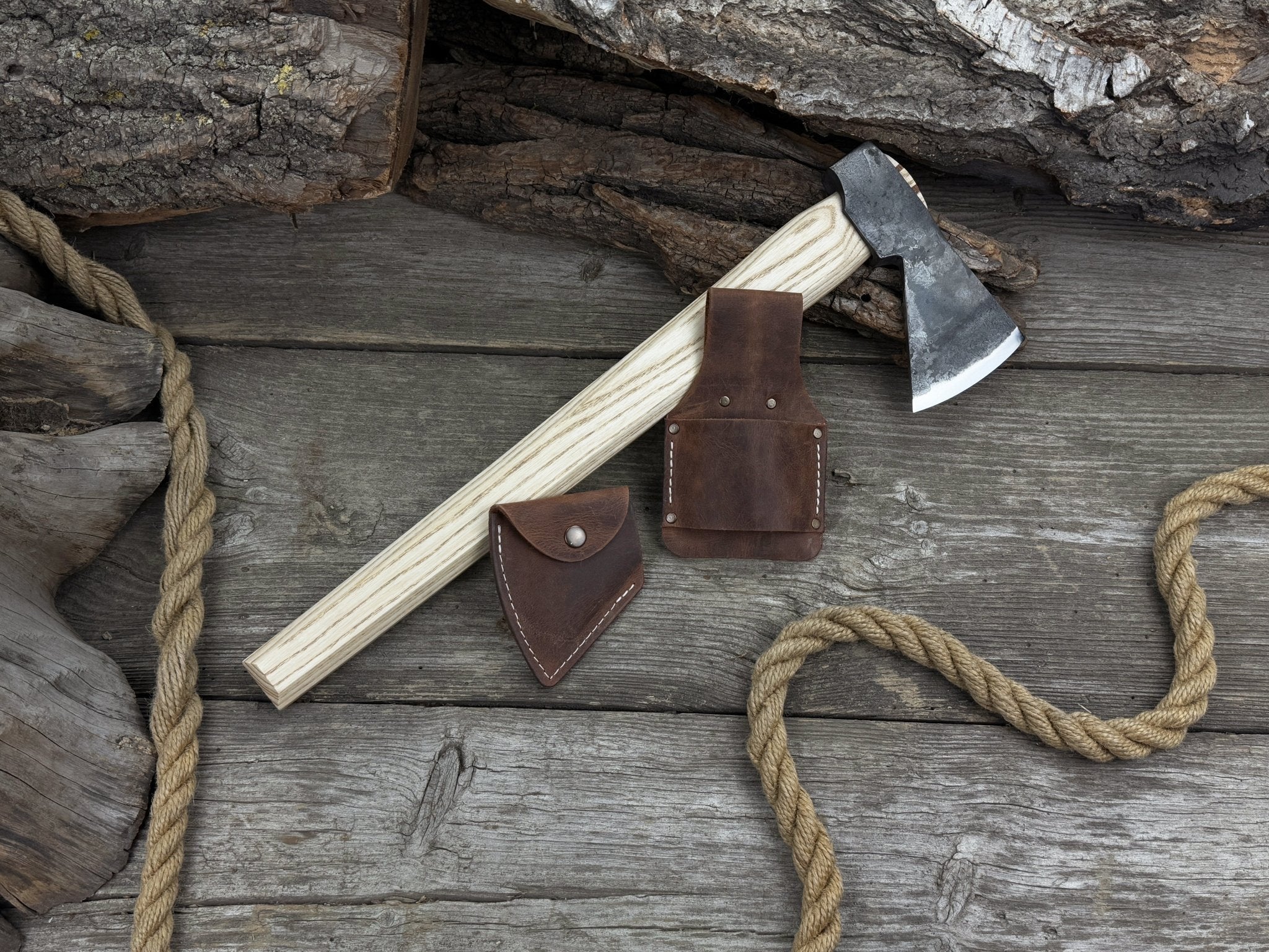 Bushcraft Axe – Camping Hatchet 0.74 kg 1.63 lb by Sharky Forged Steel Tools