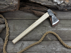 Bushcraft Axe – Camping Hatchet 0.74 kg 1.63 lb detail view by Sharky Forged Steel Tools