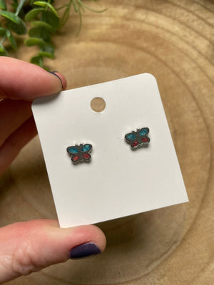 Butterfly Stud Earrings by Copper Ashes