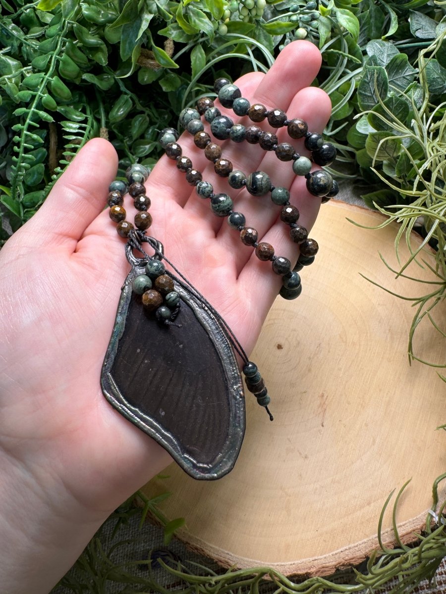 Butterfly Wing Mala Necklace (pre-loved) by Copper Ashes