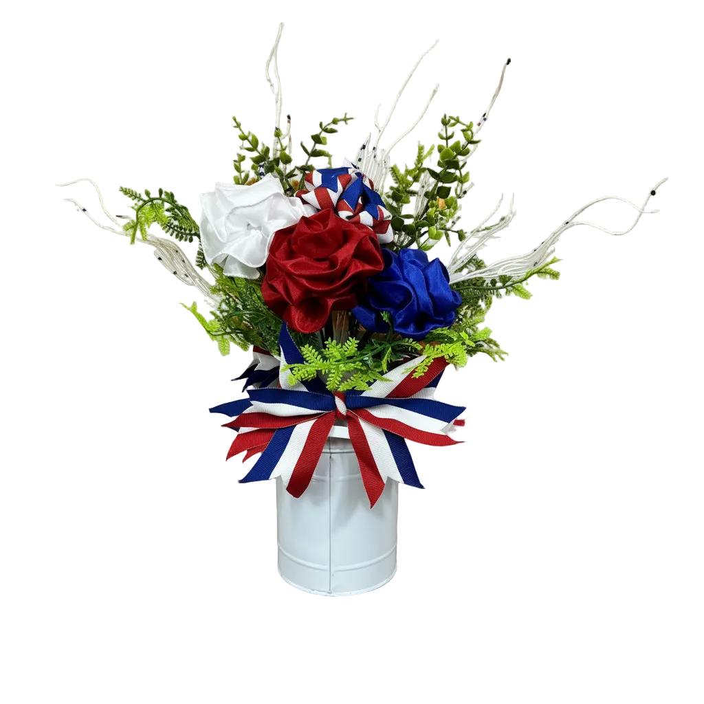 Patriotic Floral Arrangement handmade by Bouge Creations in Mississippi