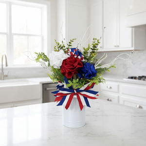 Patriotic Floral Arrangement handmade by Bouge Creations in Mississippi