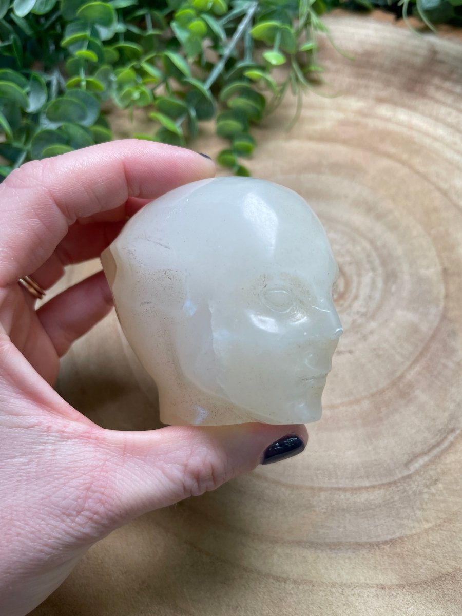 Calcite Fae Head (chipped) by Copper Ashes