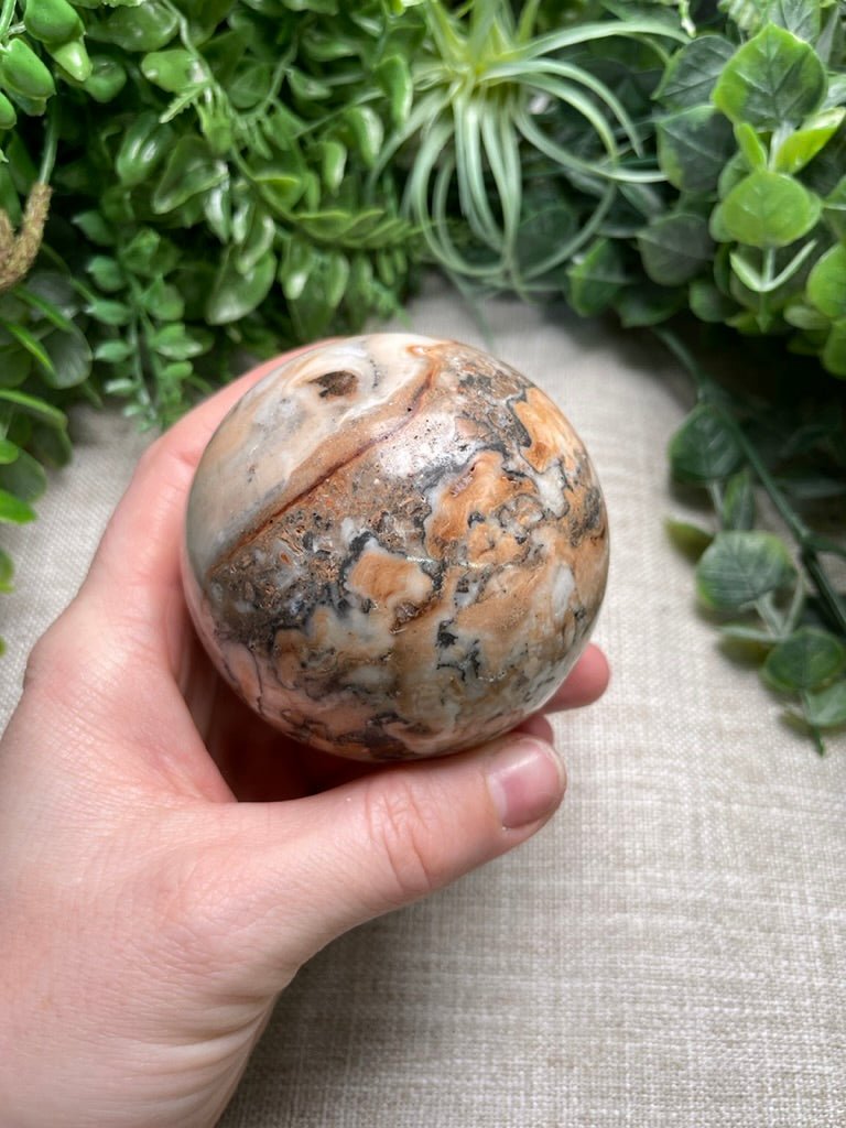 Calcite Mix Sphere by Copper Ashes