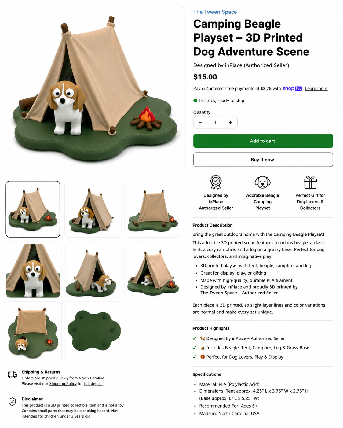 Camping Beagle Playset
