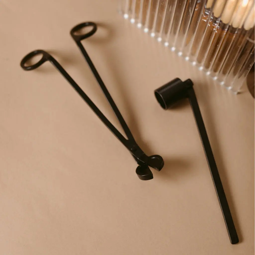 Candle snuffer by gold + ivy, scented candle detail photo 2