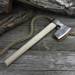Carpenter’s Axe with Leather Shoulder Sheath, 0.84 kg (1.85 lb) detail view by Sharky Forged Steel Tools