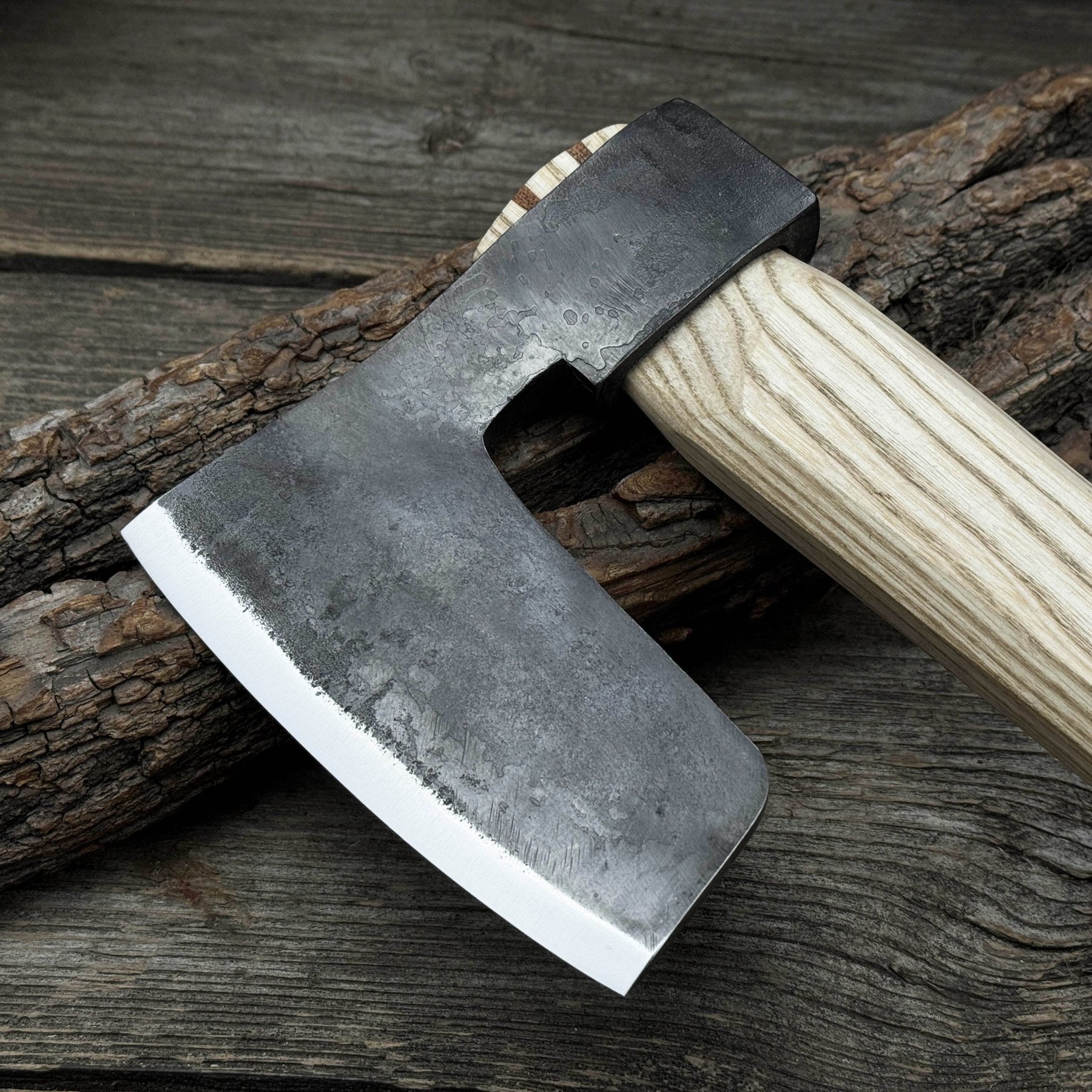 Carpenter’s Axe with Leather Shoulder Sheath, 0.84 kg (1.85 lb) detail view by Sharky Forged Steel Tools