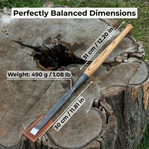 Carpenters Slick Chisel, 20 - 100 mm (0.8 - 3.9 inches) detail view by Sharky Forged Steel Tools