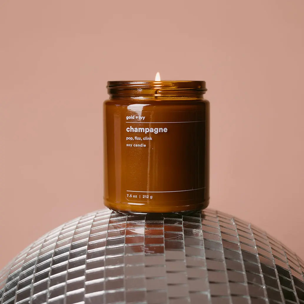 Champagne by gold + ivy, scented candle main product photo
