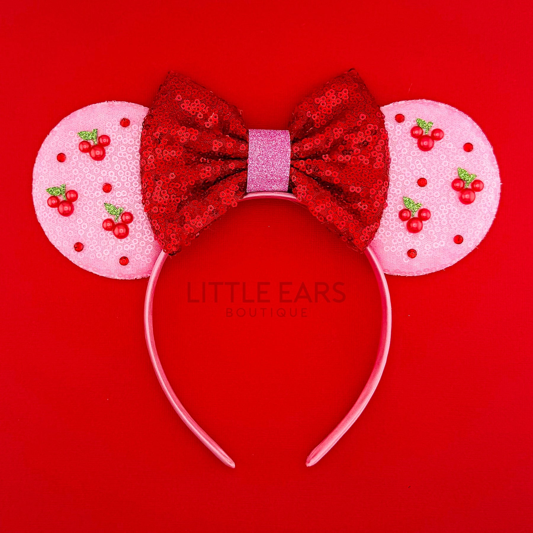 Cherry Pearls Ears by Little Ears Boutique, handmade jewelry main product photo