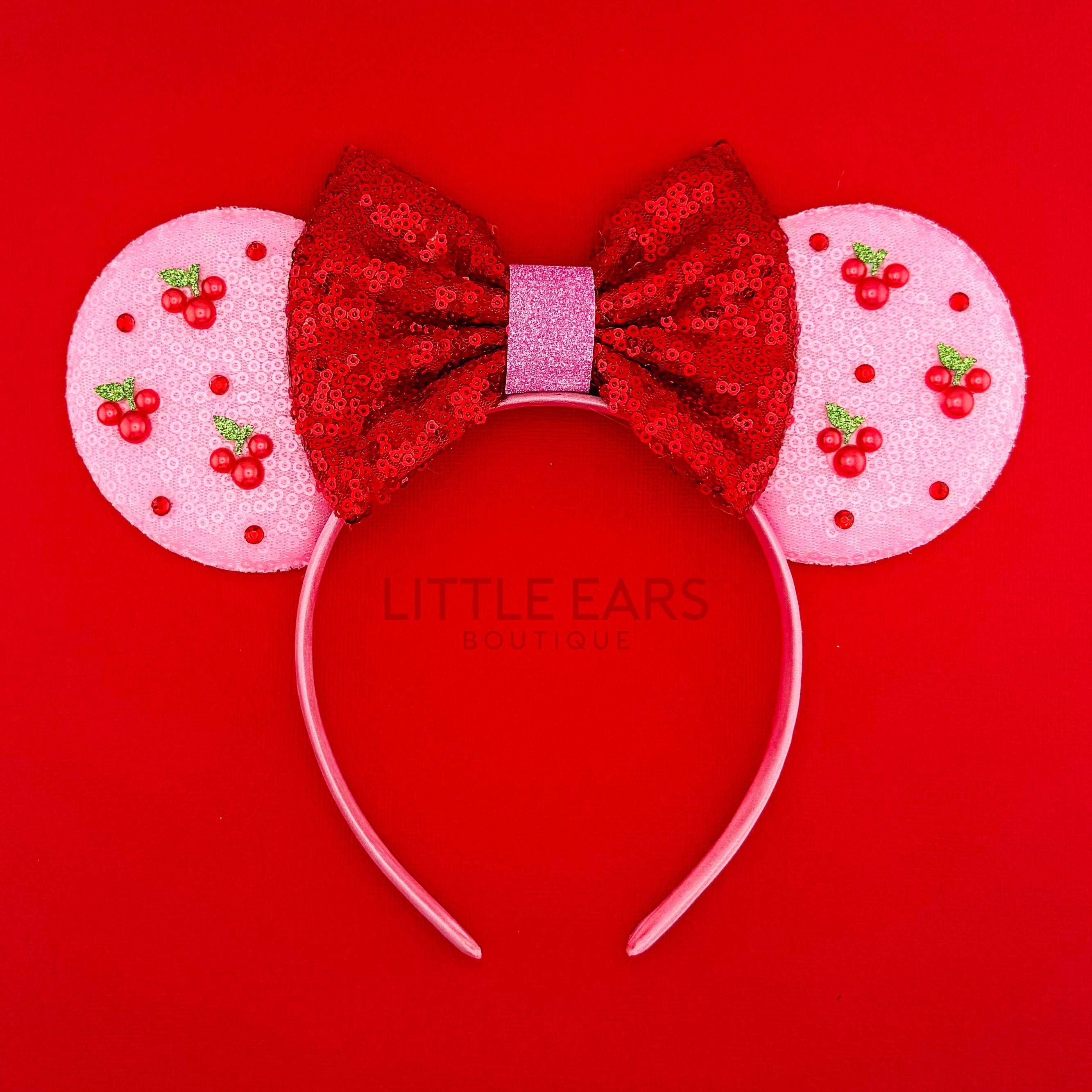 Cherry Pearls Ears by Little Ears Boutique, handmade jewelry main product photo