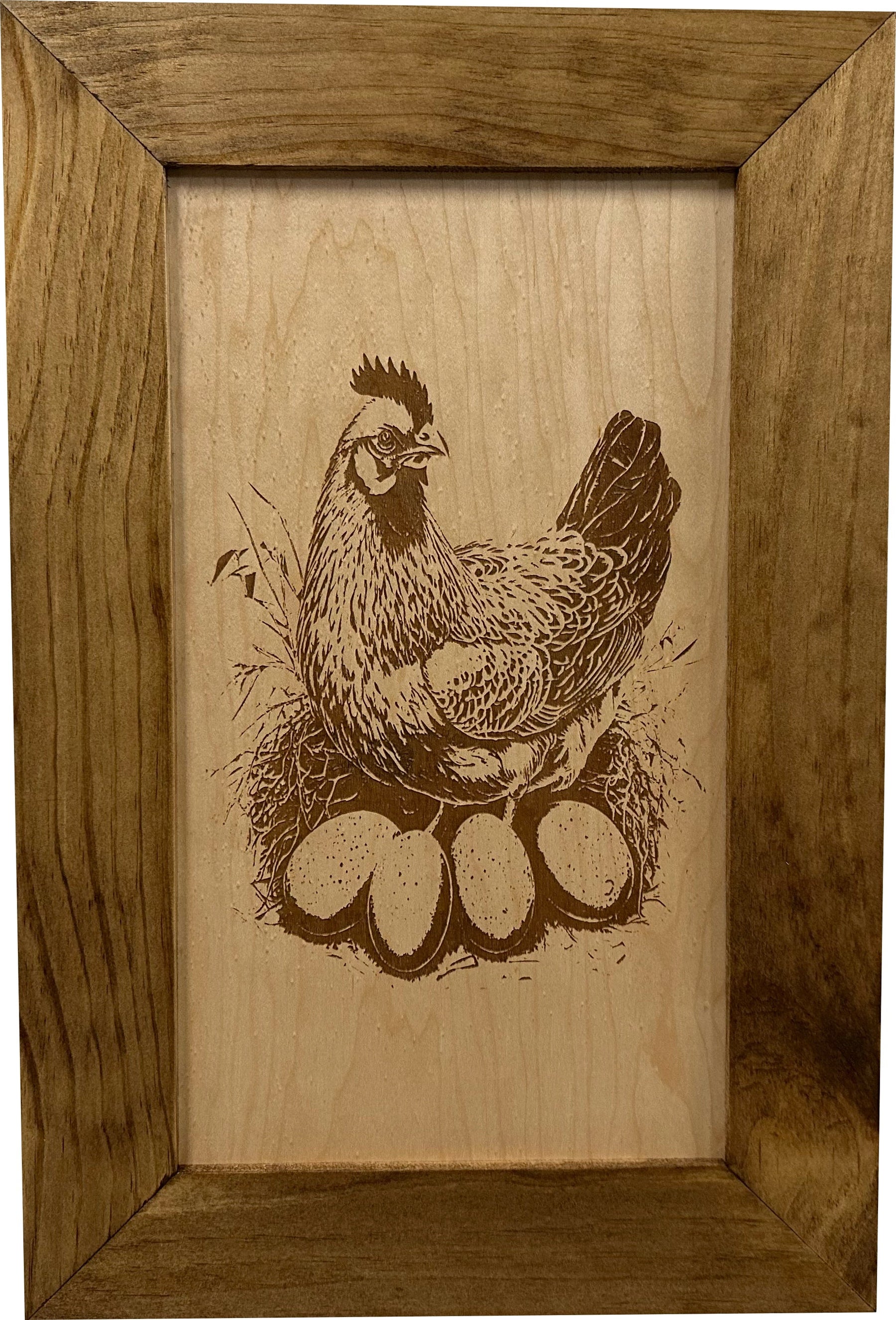 Hidden Gun Safe Chicken and Eggs Farmhouse Scene by Bellewood Designs by Bellewood Designs, Southern home decor detail photo 2