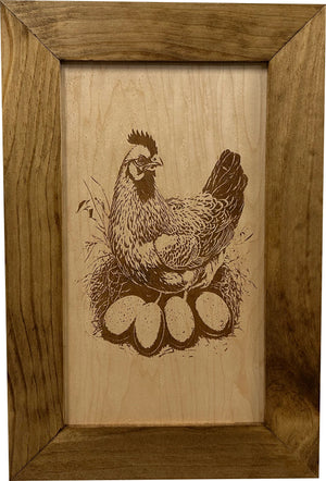 Hidden Gun Safe Chicken and Eggs Farmhouse Scene by Bellewood Designs by Bellewood Designs, Southern home decor detail photo 2