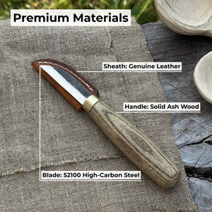 Chip Carving Knife, 5.5 cm (2.2 inches) detail view by Sharky Forged Steel Tools