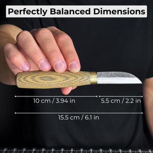Chip Carving Knife, 5.5 cm (2.2 inches) detail view by Sharky Forged Steel Tools