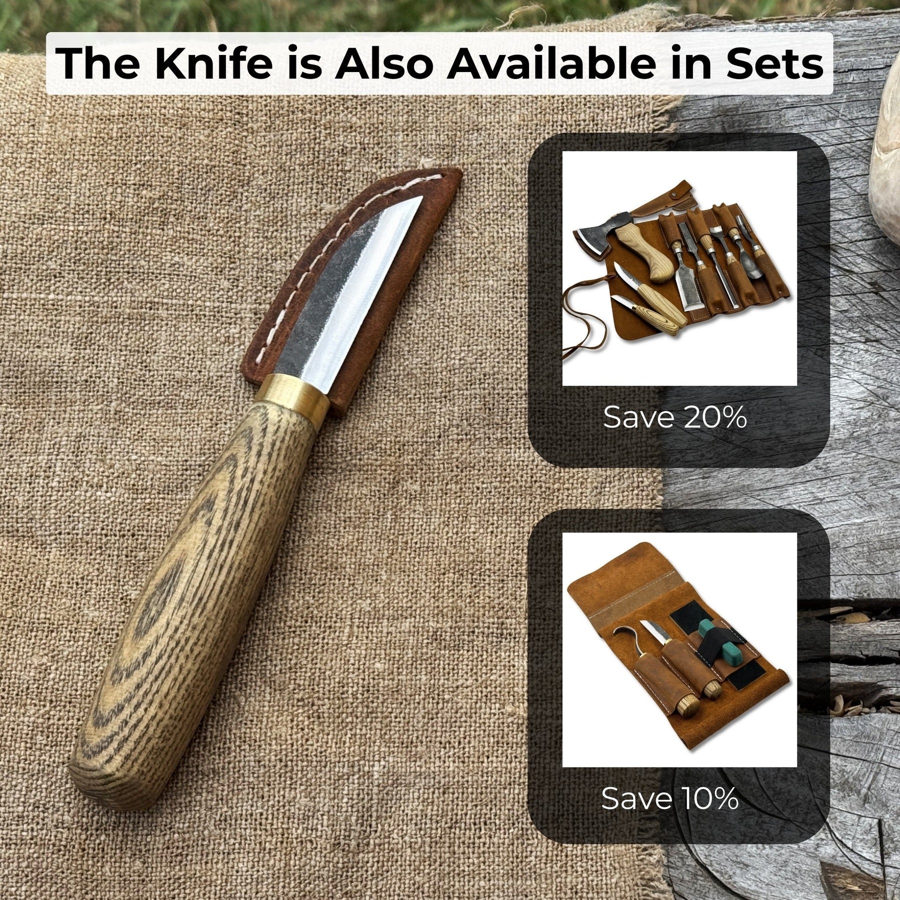 Chip Carving Knife, 5.5 cm (2.2 inches) detail view by Sharky Forged Steel Tools