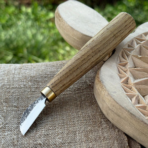 Chip Carving Knife, blade 3 cm (1.2 inches) by Sharky Forged Steel Tools