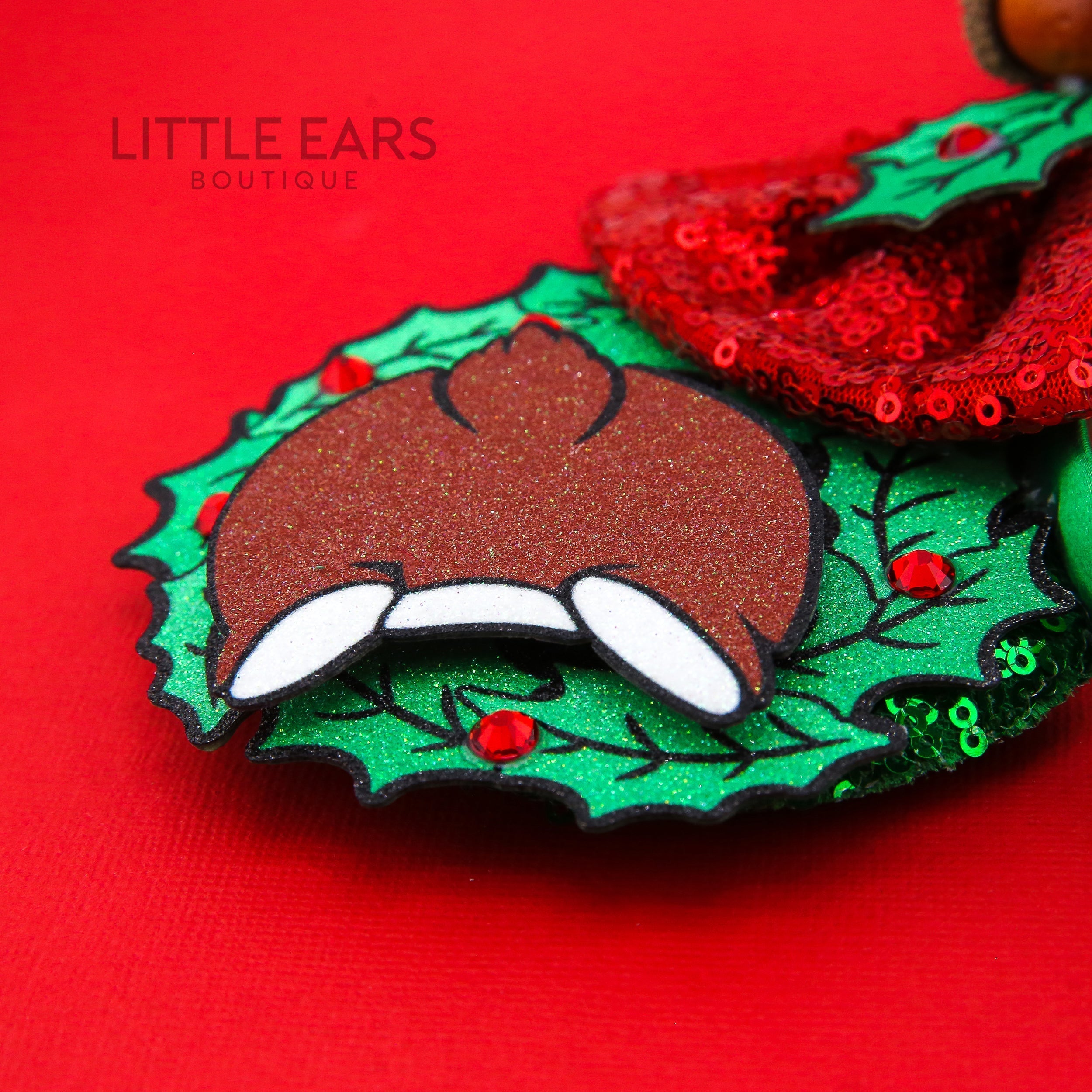 Chipmunks Christmas Ears by Little Ears Boutique, headbands detail photo 2