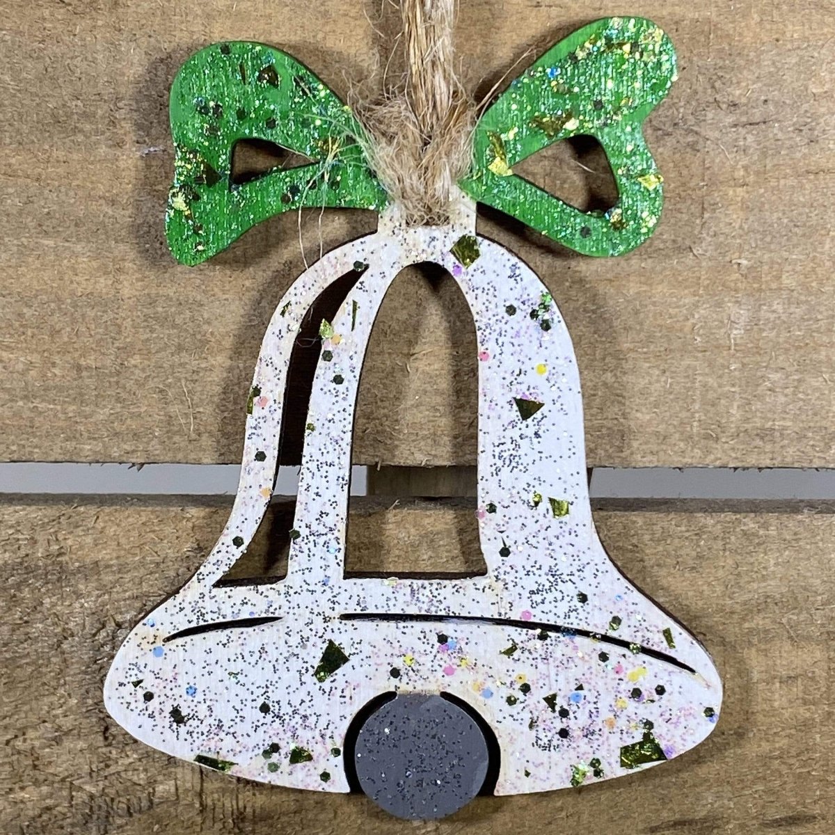 Christmas Bell Wooden Ornament | Classic Holiday Tree Decor by Cate's Concepts, LLC, Southern home decor detail photo 2