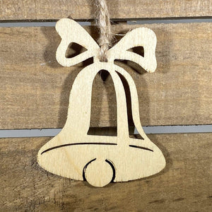 Christmas Bell Wooden Ornament | Classic Holiday Tree Decor by Cate's Concepts, LLC, Southern home decor detail photo 3