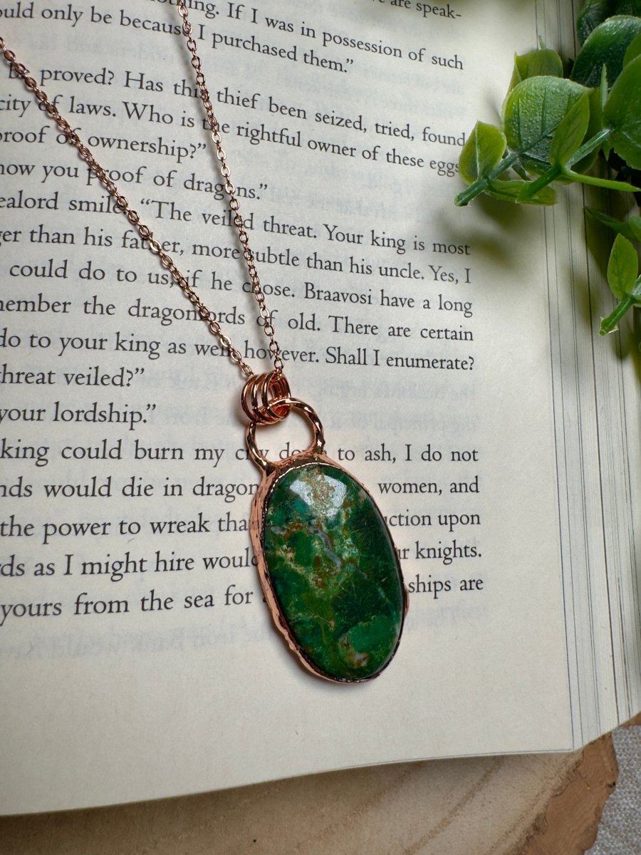 Chrysocolla Necklace by Copper Ashes