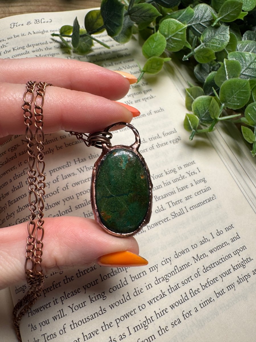 Chrysocolla Necklace by Copper Ashes
