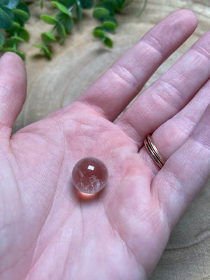 Clear Quartz Sphere detail view by Copper Ashes
