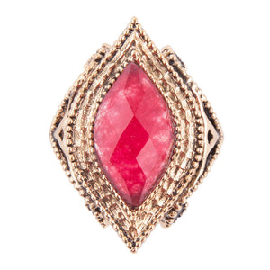 Cleopatra Bordeaux Quartz Ring detail view by Barse Jewelry
