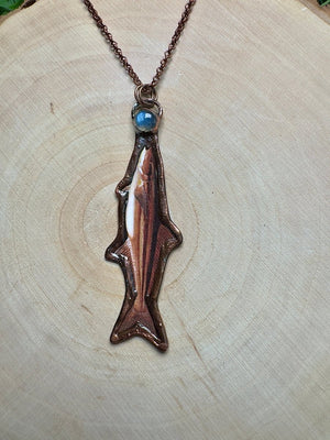 Cobia and Labradorite Necklace by Copper Ashes