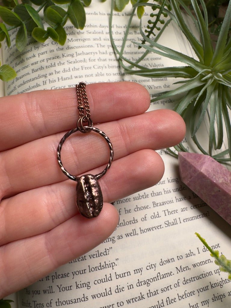 Coffee Bean Necklace by Copper Ashes