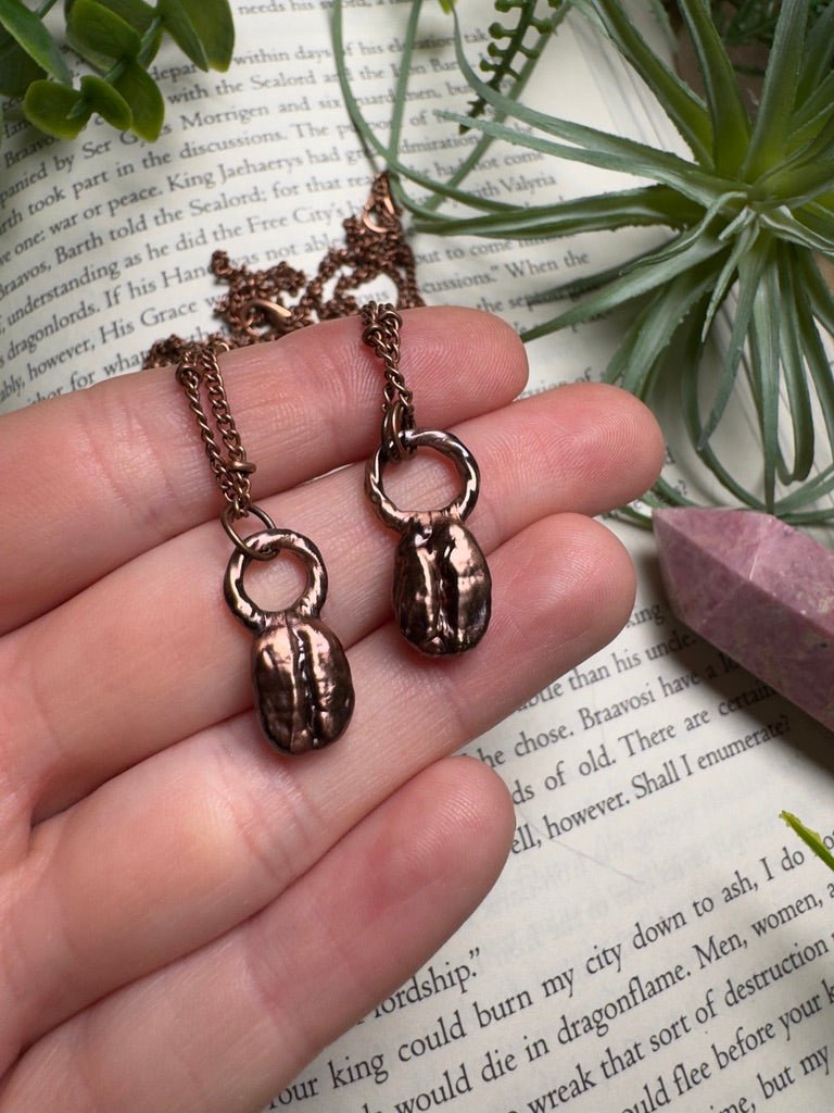 Coffee Bean Necklace by Copper Ashes