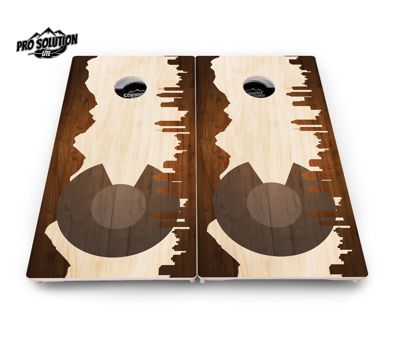 Colorado Wood Skyline Cornhole Boards - Pro Solution Lite Series