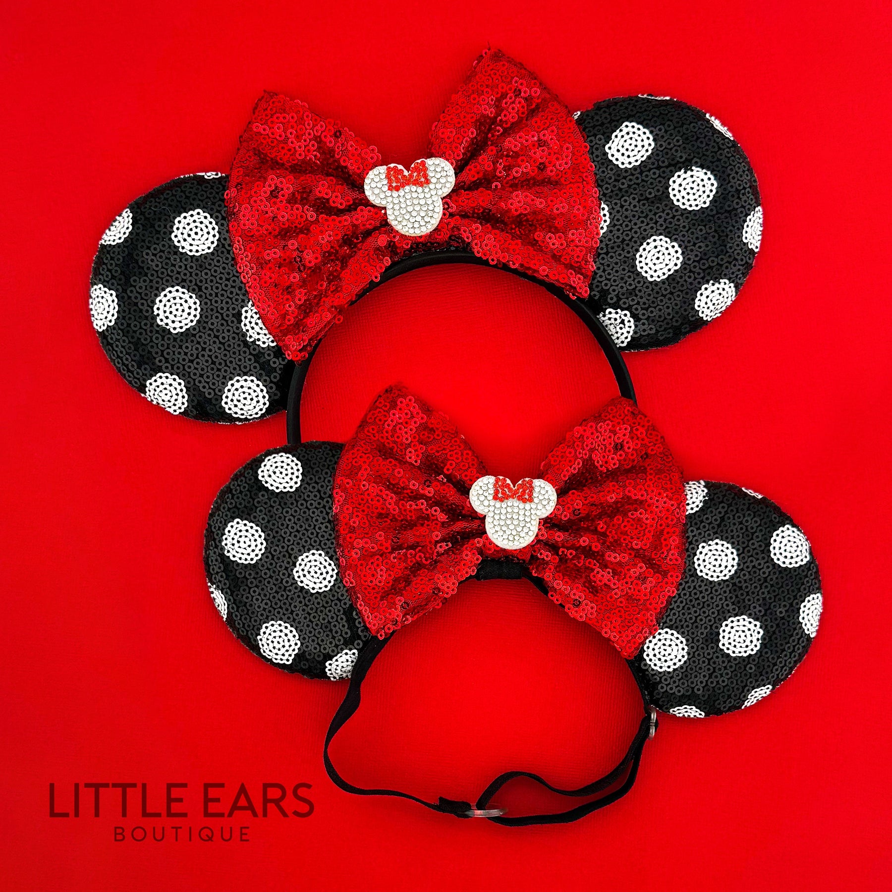 Darling Crystal Mommy & Me Ears by Little Ears Boutique, handmade jewelry main product photo