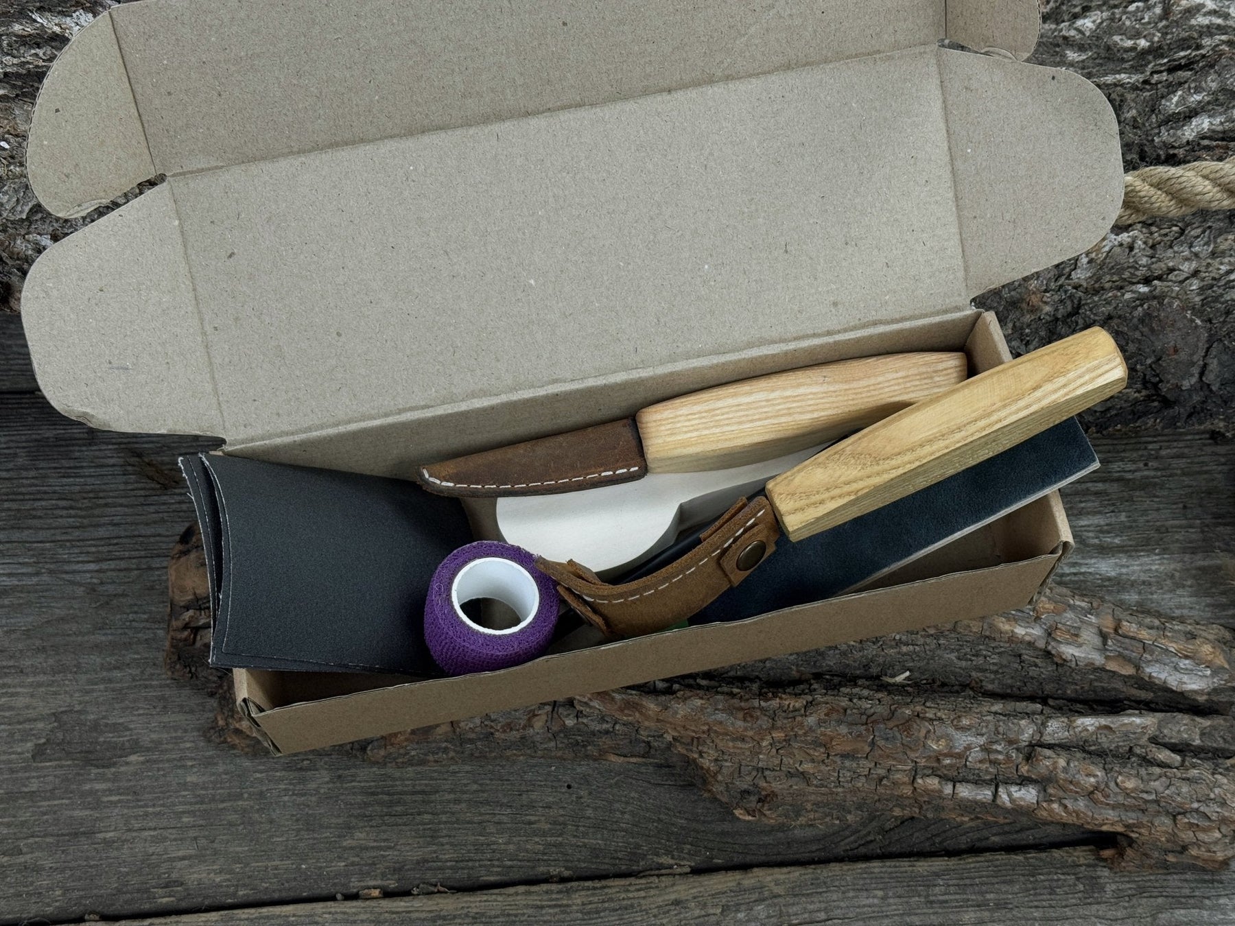 Complete Spoon Carving Kit for Beginners detail view by Sharky Forged Steel Tools