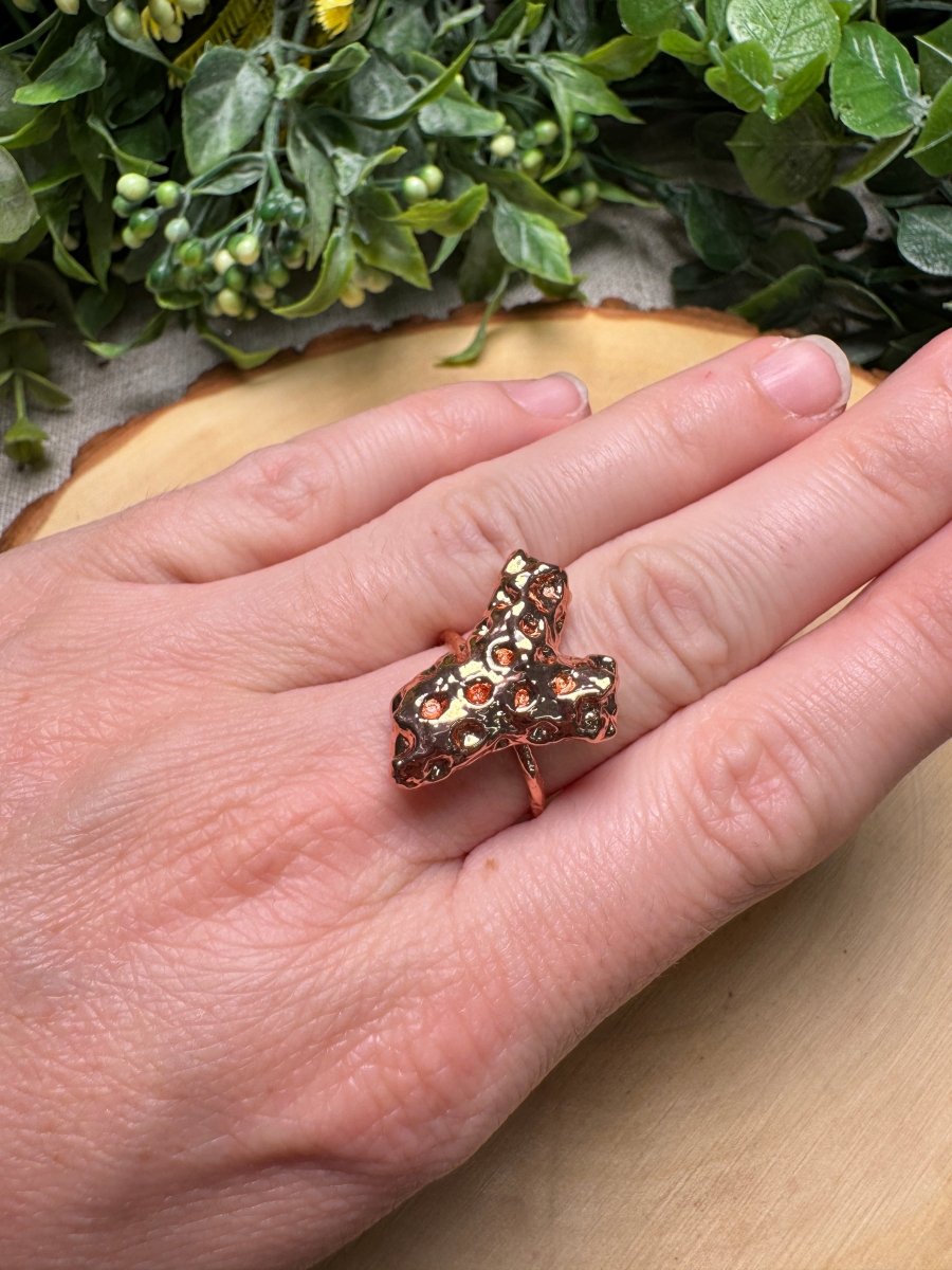 Coral Ring Size 7 by Copper Ashes