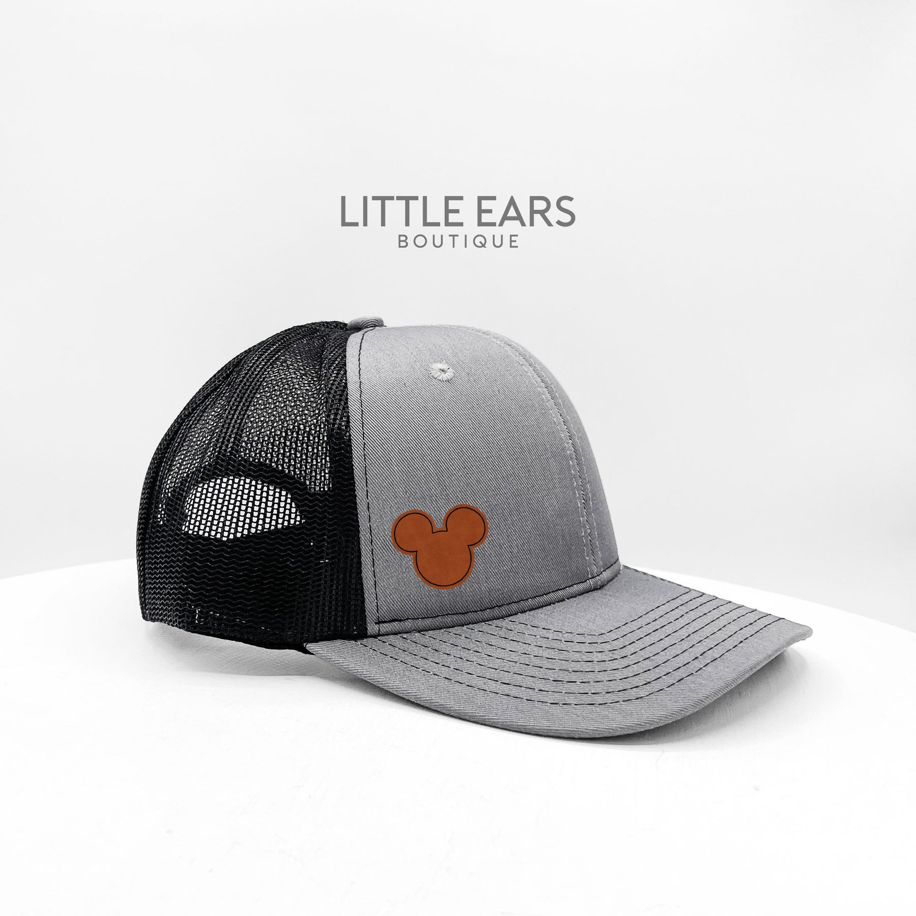 Corner Trucker Hat by Little Ears Boutique, Southern lifestyle apparel detail photo 2